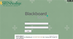 Desktop Screenshot of blackboard.siena.edu